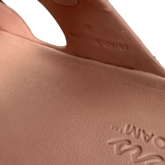 Skechers Luxe Foam Sandals Sliders Womens Size UK 8 Dusky Pink Buckle Fastening - Picture 12 of 12